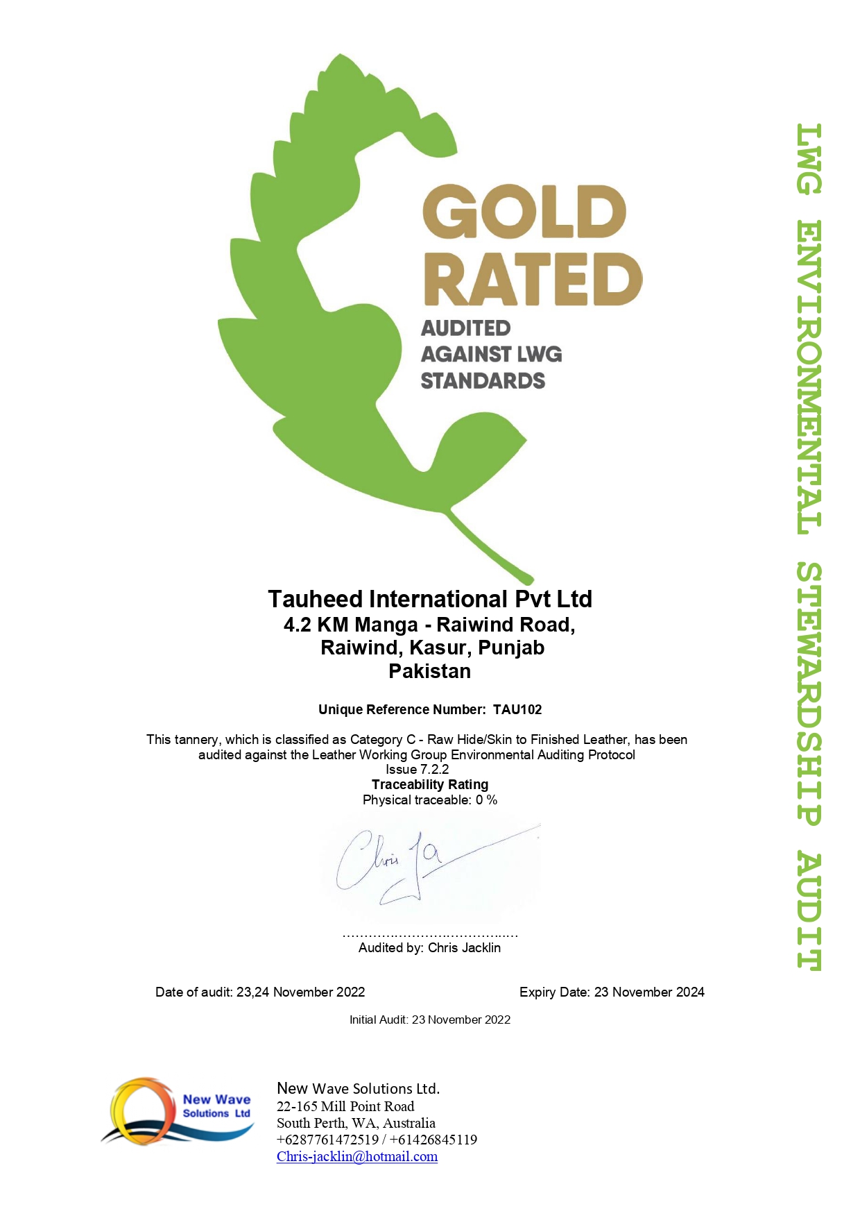LWG-Audit-Certificate-Gold
